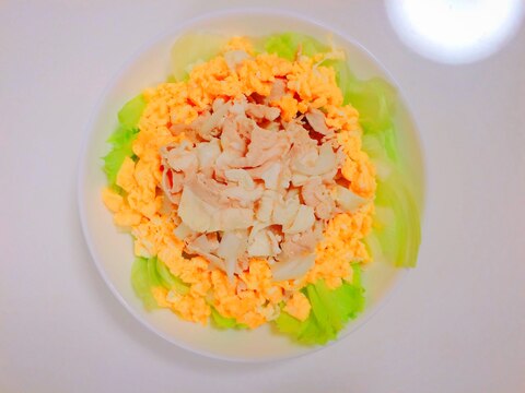 お肉たっぷり!豚肉と卵の冷しゃぶサラダ